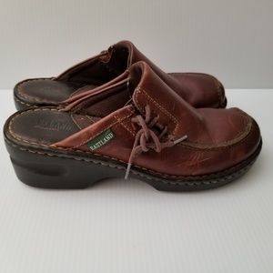 Brown Leather Eastland Clogs #3831